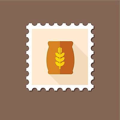 EPS 해외이미지 일러스트 곡류 사람없음 갈색 우표 포대 베이지색 포대자루 해외일러스트 컬러 자루 파일형식 벡터 이미지허브