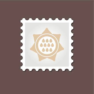 EPS 해외이미지 일러스트 해바라기 사람없음 흰색 우표 베이지색 해외일러스트 꽃 컬러 파일형식 벡터 이미지허브