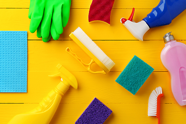 포토 JPG 해외이미지 실내 사람없음 청소도구 세제 오브젝트 고무장갑 걸레 스펀지 노란배경 청소용솔 해외포토 장갑 백그라운드 내부 노란색 도구 청소 고무 파일형식 이미지허브