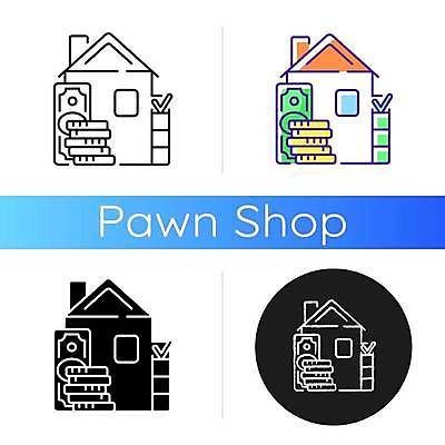 EPS 해외이미지 디자인 돈 라인일러스트 일러스트 주택 사람없음 세트 재산 담보 담보대출 해외일러스트 건물 금융 대출 파일형식 벡터 이미지허브