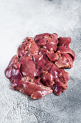 포토 JPG 해외이미지 실내 사람없음 닭고기 신선 흰배경 날것 간 특수부위 해외포토 백그라운드 육류 내부 흰색 장기_의학 부위 파일형식 이미지허브