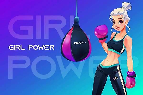 EPS 해외이미지 응시 여자 스포츠 일러스트 건강 한명 서기 상반신 성인 운동복 운동 손들기 권투 권투글러브 권투용품 성인여자한명만 해외일러스트 1 시선 옷 스포츠용품 모션 사람 격투기 글러브 여자한명만 성인여자만 파일형식 벡터 이미지허브