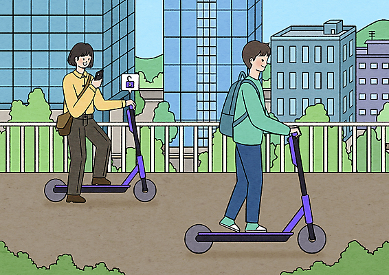 전신 PSD 여자 남자 이동 말풍선 일러스트 자물쇠 들기 빌딩 성인 두명 건물 스마트폰 울타리 운전 도시 풀 승차 연결 스마트 출근 백팩 편리함 연동 잠금해제 성인만 스마트모빌리티 전동퀵보드 모빌리티 국내일러스트 식물 건축물 육상교통 교통수단 컨셉 가방 모션 사람 핸드폰 스마트기기 담장 출퇴근 퀵보드 파일형식