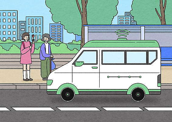 전신 PSD 나무 여자 노년 도로 할머니 어린이 일러스트 지팡이 버스 서기 들기 소녀 빌딩 두명 건물 차도 가리킴 보행로 버스정류장 연결 스마트 와이파이 편리함 연동 여자만 스마트모빌리티 자율주행 모빌리티 국내일러스트 식물 건축물 길 육상교통 교통수단 컨셉 교통시설 모션 대중교통 사람 손짓 성인 운전 역 무선인터넷 파일형식 4차산업