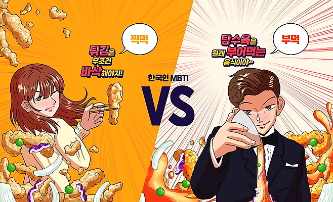 PSD 커플 여자 남자 말풍선 일러스트 젓가락 들기 정장 턱시도 상반신 성인 타이포그라피 두명 노란색 경쟁 소스 붓기 탕수육 베이지색 소스그릇 젓가락질 성인만 부먹 찍먹 바삭바삭 MBTI 국내일러스트 문자 그릇 옷 컬러 컨셉 관계 모션 수저 사람 손짓 중식 양념 신조어 파일형식