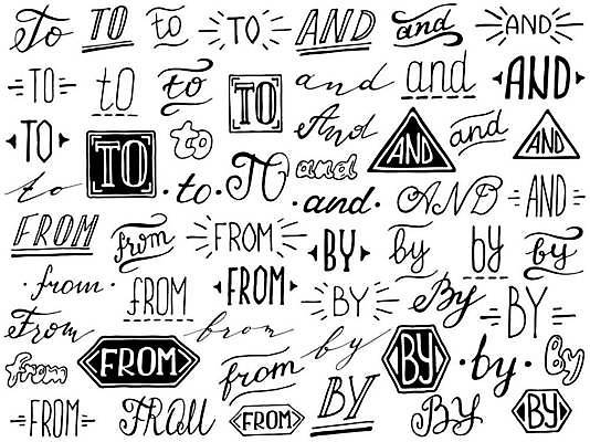 EPS 해외이미지 손글씨 영어 일러스트 타이포그라피 사람없음 세트 검은색 필기체 해외일러스트 문자 컬러 파일형식 벡터 이미지허브