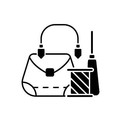 EPS 해외이미지 직업 디자인 옷 선 컨셉 가방 일러스트 미술 픽토그램 검은색 웹 핸드백 바늘 작업실 지갑 플랫 수리 제조 상품 바느질 가죽 가득함 심볼 서비스 심플 윤곽 재단 고립 고체 복원 상형문자 솜씨 엘리먼트 조작 항목 핸드메이드 활자 해외일러스트 문자 잡화 컬러 인터넷 문화예술 도구 활자판 파일형식 벡터 이미지허브