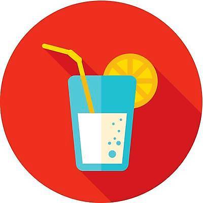 EPS 해외이미지 일러스트 빨대 사람없음 빨간색 여름 칵테일 레몬 해외일러스트 계절 컬러 과일 주류 파일형식 벡터 이미지허브