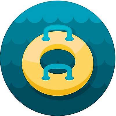 EPS 해외이미지 바다 일러스트 사람없음 파란색 튜브 해외일러스트 컬러 파일형식 벡터 이미지허브