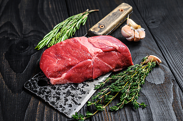 포토 JPG 해외이미지 식재료 실내 생고기 사람없음 날것 식칼 양고기 백리향 나무배경 해외포토 백그라운드 주방용품 육류 내부 파일형식 이미지허브