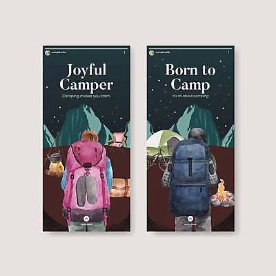 EPS 해외이미지 여자 남자 별 일러스트 배낭 밤하늘 휴식 산 텐트 상반신 성인 두명 세트 자전거 캠핑 모닥불 배낭여행 소셜네트워크 소셜미디어 성인만 더치오븐 해외일러스트 자연요소 여행 컨셉 가방 하늘 불 레저 캠핑도구 사람 바이크 야간 파일형식 벡터 이미지허브