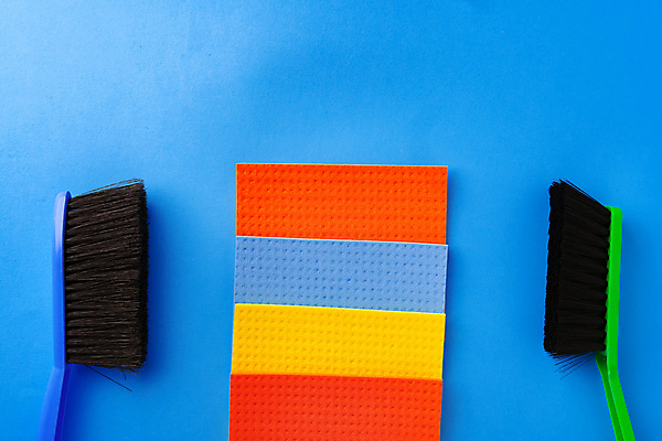 포토 JPG 해외이미지 실내 사람없음 청소도구 오브젝트 파란배경 걸레 청소용솔 해외포토 백그라운드 내부 파란색 도구 청소 파일형식 이미지허브