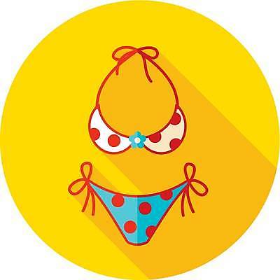 EPS 해외이미지 수영복 일러스트 사람없음 여름 비키니 노란색 해외일러스트 옷 계절 컬러 파일형식 벡터 이미지허브