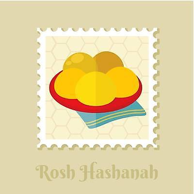 EPS 해외이미지 일러스트 디저트 사람없음 노란색 도넛 유대교 우표 해외일러스트 종교 음식 컬러 파일형식 벡터 이미지허브