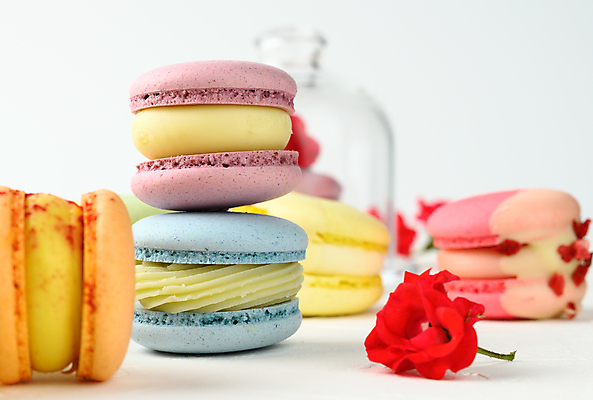 포토 JPG 해외이미지 꽃 디저트 실내 사람없음 달콤 흰배경 마카롱 해외포토 식물 음식 백그라운드 내부 흰색 맛 파일형식 이미지허브