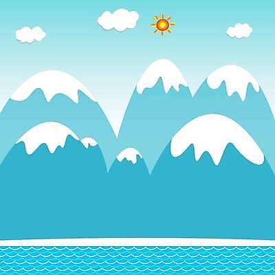 EPS 해외이미지 구름 계절 호수 바다 섬 여행 겨울 일러스트 자연 하늘 산 풍경 물 파란색 태양 환경 흰색 언덕 장면 빙산 해외일러스트 자연요소 컬러 생태계 파일형식 벡터 이미지허브