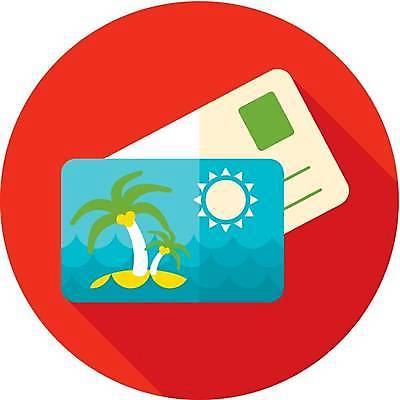 EPS 해외이미지 바다 섬 일러스트 사람없음 빨간색 여름 야자수 태양 엽서 해외일러스트 카드프레임 자연요소 나무 계절 컬러 프레임 편지 파일형식 벡터 이미지허브