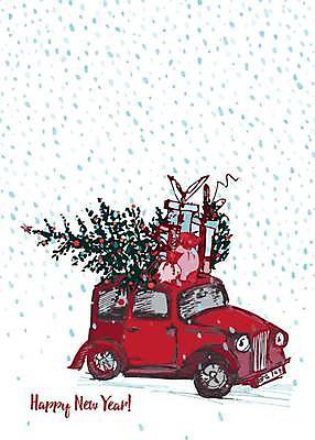 EPS 해외이미지 크리스마스 겨울 일러스트 자동차 사람없음 장식 빨간색 선물상자 크리스마스트리 눈 분위기 해외일러스트 자연요소 계절 기념일 육상교통 컬러 컨셉 날씨 선물 상자 파일형식 벡터 이미지허브