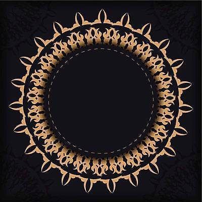 EPS 해외이미지 문양 점선 백그라운드 일러스트 사람없음 검은색 금색 원형 화려 고급 해외일러스트 도형 선 컬러 컨셉 파일형식 벡터 이미지허브