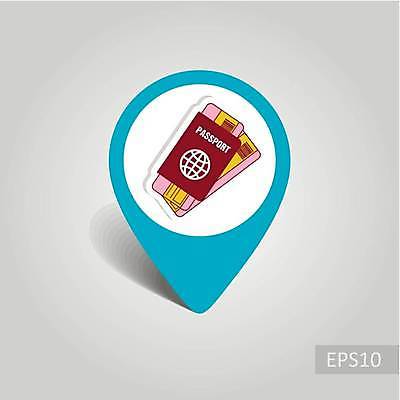 EPS 해외이미지 여행 지도 일러스트 휴가 여름 여행객 티켓 심볼 항공 사인 문서 여권 위치 승객 통과 고립 신분증 충고 이민 해외일러스트 계절 이동 사람 증명서 파일형식 벡터 컨셉 이미지허브