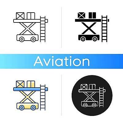 EPS 해외이미지 디자인 산업 라인일러스트 일러스트 사다리 사람없음 세트 장비 짐 서비스 사다리차 해외일러스트 자동차 도구 파일형식 벡터 이미지허브