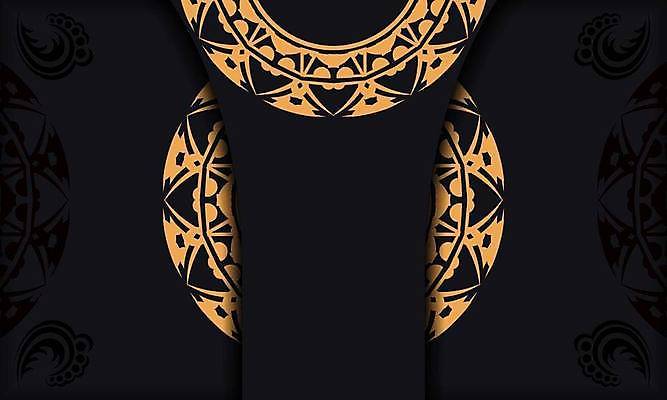 EPS 해외이미지 문양 백그라운드 일러스트 사람없음 검은색 금색 화려 고급 아치 해외일러스트 컬러 컨셉 파일형식 벡터 이미지허브