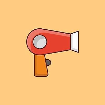 EPS 해외이미지 디자인 백그라운드 컨셉 일러스트 건조 따뜻함 전자제품 상점 기계 장비 뜨거움 플랫 불기 미용사 심볼 흔적 사인 전자 배지 돌봄 스타일링 이발사 타격 해외일러스트 직업 모션 파일형식 벡터 이미지허브