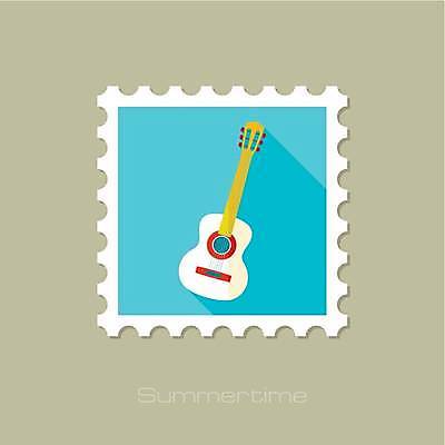 EPS 해외이미지 디자인 음악 일러스트 사람없음 기타 우표 해외일러스트 현악기 문화예술 파일형식 벡터 이미지허브