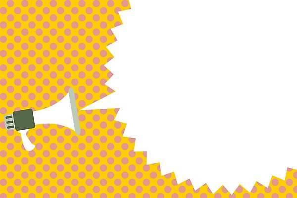 EPS 해외이미지 디자인 백그라운드 컨셉 일러스트 비즈니스 말하기 사람없음 확성기 외침 공백 메시지 카피스페이스 해외일러스트 모션 소리 파일형식 벡터 이미지허브