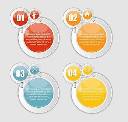 EPS 해외이미지 디자인 일러스트 비즈니스 돋보기 사람모양 사람없음 자료 인포그래픽 정보 원형 편지 레이아웃 집모양 해외일러스트 모양 도형 파일형식 벡터 이미지허브