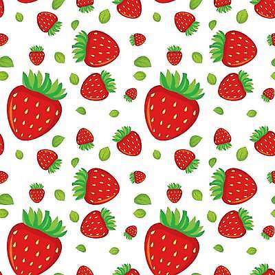EPS 해외이미지 디자인 백그라운드 패턴 일러스트 딸기 사람없음 빨간색 해외일러스트 컬러 무늬 과일 파일형식 벡터 이미지허브