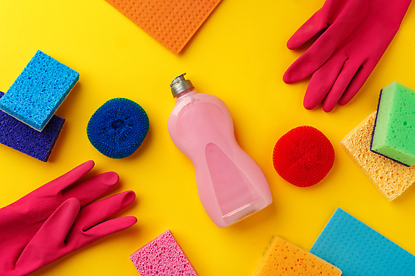 포토 JPG 해외이미지 실내 사람없음 청소도구 세제 오브젝트 고무장갑 수세미 스펀지 노란배경 해외포토 장갑 백그라운드 내부 노란색 도구 청소 고무 파일형식 이미지허브