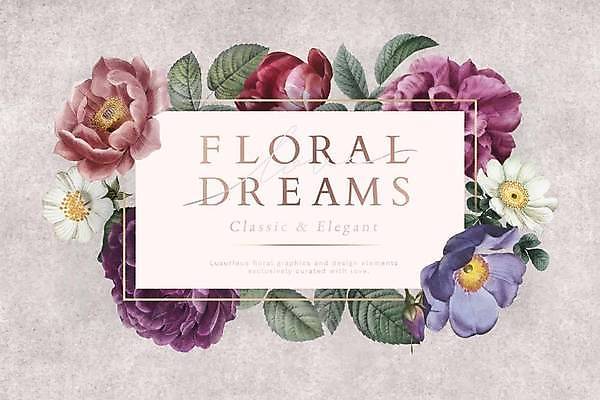 EPS 해외이미지 꽃 잎 일러스트 사각프레임 사람없음 빈티지 우아함 꽃프레임 프레임일러스트 해외일러스트 식물 컨셉 프레임 사각형 파일형식 벡터 이미지허브