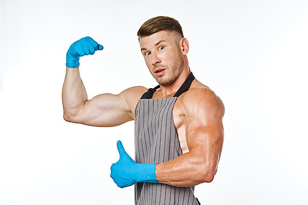 포토 JPG 해외이미지 백인 응시 남자 포즈 가사 한명 상반신 성인 손들기 앞치마 주먹 최고 청소 흰배경 근육질 고무장갑 팔근육 성인남자한명만 해외포토 서양인 1 시선 장갑 백그라운드 모션 근육 사람 흰색 몸매 고무 남자한명만 성인남자만 파일형식 이미지허브