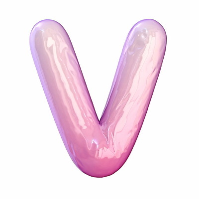 포토 JPG 해외이미지 분홍색 타이포그라피 사람없음 3D 입체 V 풍선 해외포토 문자 알파벳 컬러 디지털합성 파일형식 이미지허브