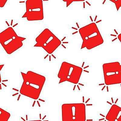 EPS 해외이미지 백그라운드 말풍선 패턴 일러스트 경고 사람없음 빨간색 느낌표 위험 심볼 해외일러스트 기호 컬러 컨셉 무늬 파일형식 벡터 이미지허브