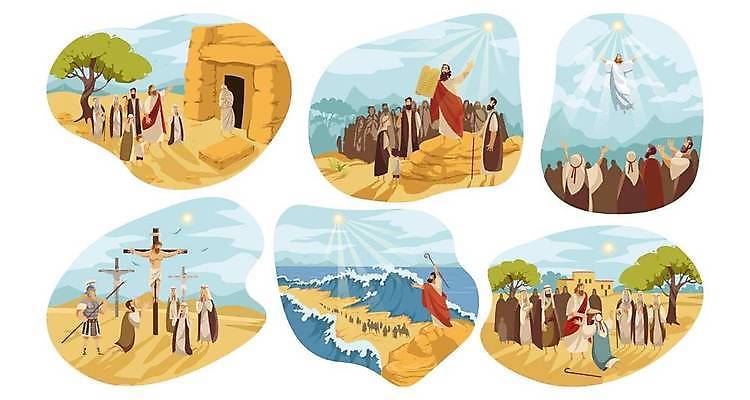 EPS 해외이미지 캐릭터 기독교 종교 십자가 일러스트 사람 세트 믿음 성경 천주교 기도 죽음 예수 성자 축복 만화 두루마리 수집 기적 신성 희생 천국 귀족 복음 신앙심 시리즈 해외일러스트 일러캐릭터 감정 컨셉 종교용품 신_종교 파일형식 벡터 이미지허브