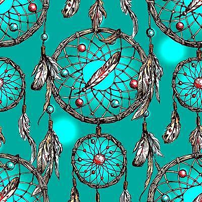 EPS 해외이미지 전통 디자인 문화 일러스트 사람없음 장식 신비 깃털 마법 드림캐쳐 스타일 해외일러스트 컨셉 파일형식 벡터 이미지허브