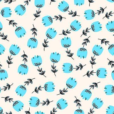 EPS 해외이미지 디자인 꽃 하늘색 패턴 꽃백그라운드 일러스트 사람없음 패턴백그라운드 플라워패턴 해외일러스트 식물 백그라운드 무늬 파란색 파일형식 벡터 이미지허브