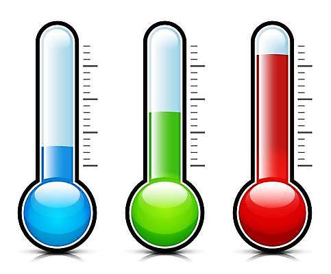 EPS 해외이미지 과학 일러스트 따뜻함 건강 그래픽 세트 컬러풀 흰색 기구 뜨거움 열 온도계 지시 측정 그림 눈금 온도 게이지 해외일러스트 컬러 모션 파일형식 벡터 이미지허브