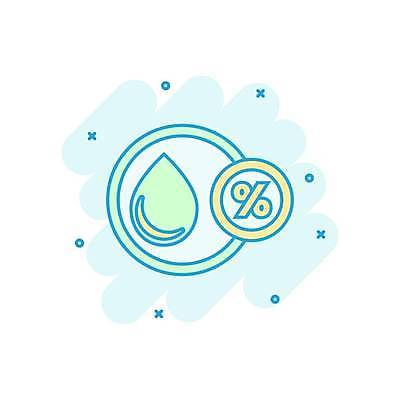 EPS 해외이미지 일러스트 사람없음 습기 물방울 퍼센트 수분 민트색 해외일러스트 컬러 특수기호 파일형식 벡터 이미지허브