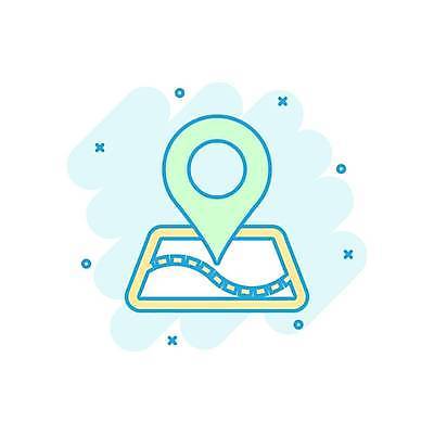 EPS 해외이미지 지도 일러스트 사람없음 위치 민트색 해외일러스트 컬러 파일형식 벡터 이미지허브