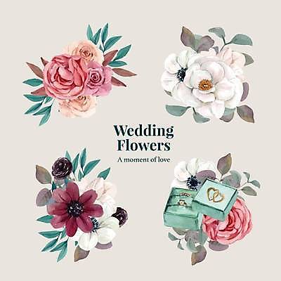 EPS 해외이미지 꽃 결혼 잎 일러스트 사람없음 세트 장미 분위기 결혼반지 손그림 감성 반지케이스 엘리먼트 해외일러스트 식물 컨셉 이벤트 반지 보관함 파일형식 벡터 이미지허브