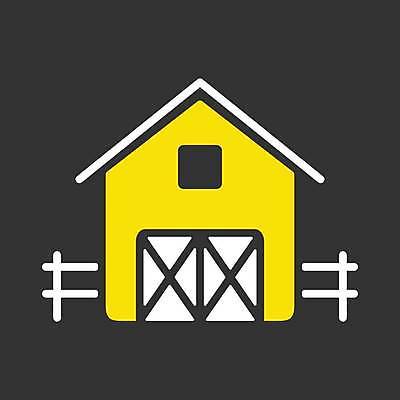 EPS 해외이미지 일러스트 사람없음 노란색 검은색 흰색 창고 외양간 해외일러스트 컬러 파일형식 벡터 이미지허브