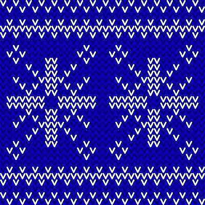 EPS 해외이미지 디자인 백그라운드 크리스마스 패턴 일러스트 따뜻함 사람없음 파란색 직물 눈송이 뜨개질 질감 해외일러스트 기념일 컬러 무늬 눈_날씨 취미 파일형식 벡터 이미지허브