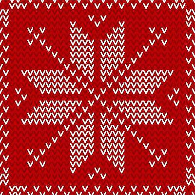 EPS 해외이미지 디자인 백그라운드 패턴 일러스트 따뜻함 사람없음 빨간색 직물 눈송이 뜨개질 질감 해외일러스트 컬러 무늬 눈_날씨 취미 파일형식 벡터 이미지허브