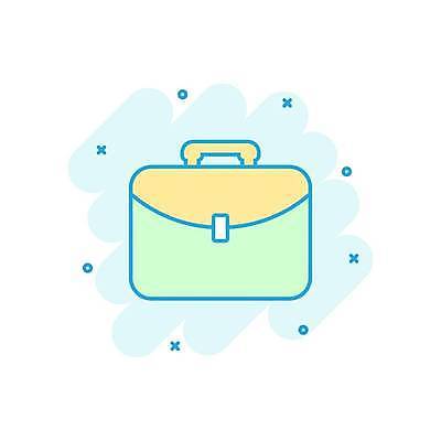 EPS 해외이미지 서류가방 일러스트 비즈니스 사람없음 민트색 해외일러스트 컬러 가방 파일형식 벡터 이미지허브