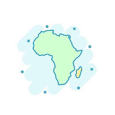 EPS 해외이미지 나라 지도 일러스트 아프리카 사람없음 민트색 해외일러스트 컬러 파일형식 벡터 이미지허브