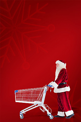 포토 JPG 해외이미지 전신 노년 남자 크리스마스 한명 옆모습 빨간색 쇼핑 산타클로스 쇼핑카 밀기 노인남자한명만 해외202004 해외포토 1 기념일 뷰포인트 컬러 모션 사람 성인 카트 남자한명만 노인남자만 파일형식