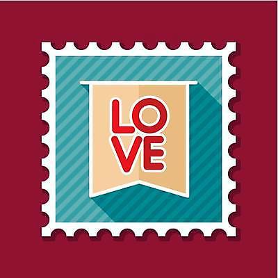 EPS 해외이미지 디자인 영어 일러스트 사랑 사람없음 단어 깃발 우표 해외일러스트 문자 감정 파일형식 벡터 이미지허브